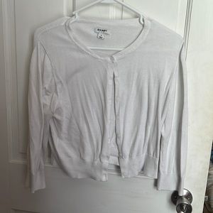Cropped White Old Navy Sweater